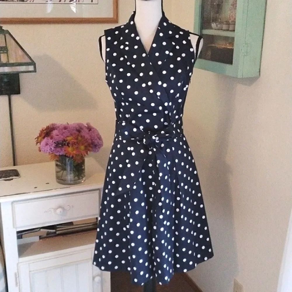 Chaps Polka Dot Dress